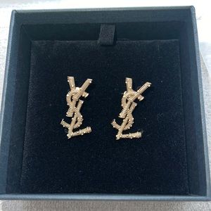 YSL vintage gold plated earrings